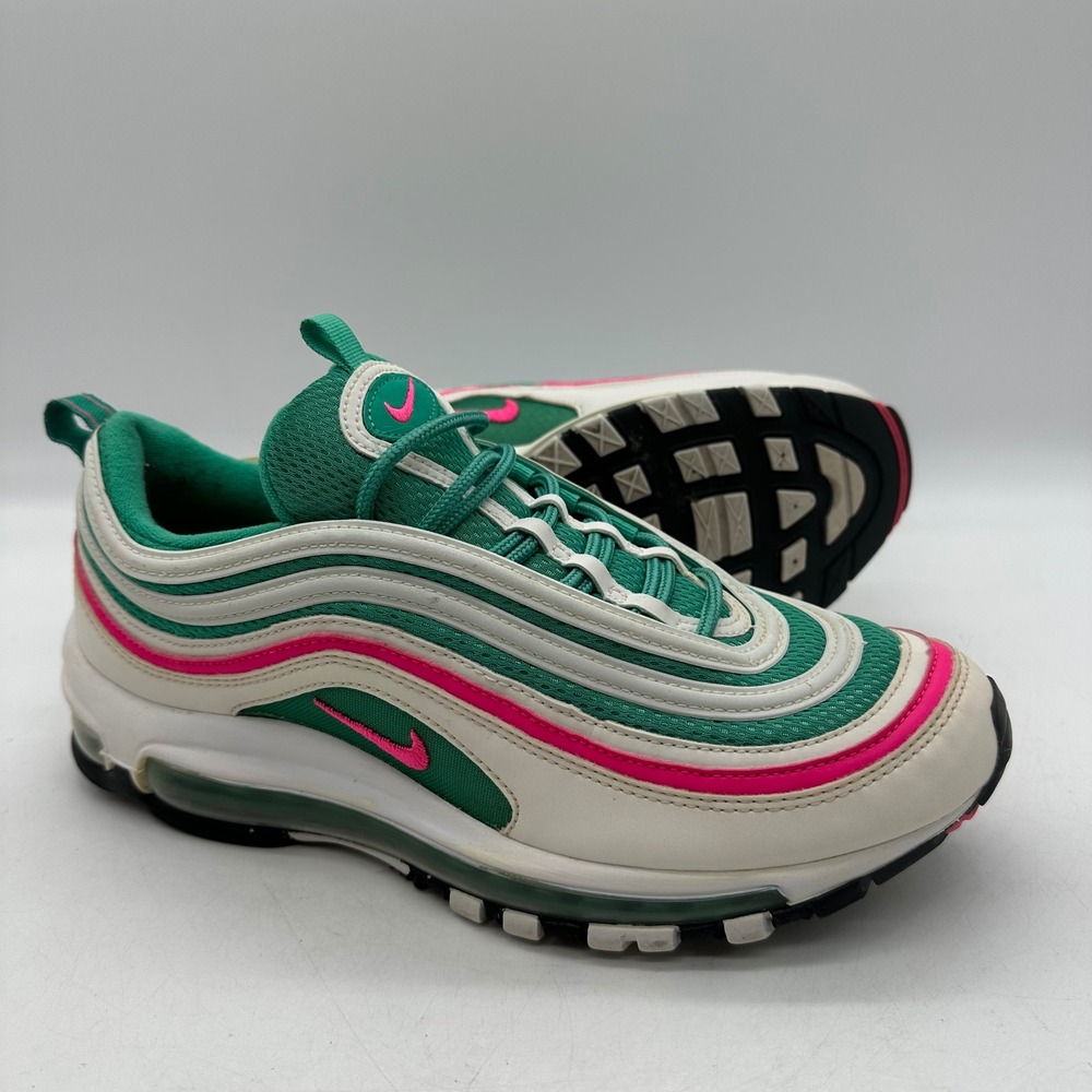 Nike 921826-102 Mens 8.5 Womens 10 Pink & Green Air Max 97 South Beach Sneakers - Picture 3 of 10